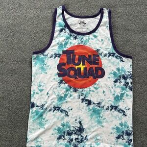 Space Jam Tune Squad Shirt Mens Medium Blue White Tie-Dye Tank Top A New Legacy